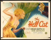 5m026 HELL CAT 1/2sh '34 nothing could tame sexy Ann Sothern except love, cool different art!