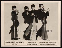 5m182 YELLOW SUBMARINE handbill '68 psychedelic art of Beatles John, Paul, Ringo & George!