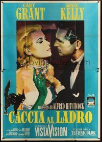 5m074 TO CATCH A THIEF Italian 2p R64 different art of Grace Kelly & Cary Grant, Alfred Hitchcock