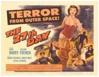 5m222 27th DAY TC '57 terror from space, five people given the power to destroy nations, cool art!