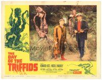 5m322 DAY OF THE TRIFFIDS LC #6 '62 Howard Keel standing with rifle with plant aliens behind him!