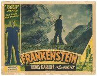 5m328 FRANKENSTEIN LC #7 R51 full-length Boris Karloff as the monster walking in mountains!