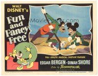 5m330 FUN & FANCY FREE LC #4 '47 Walt Disney cartoon, great image of Mickey, Goofy & Donald!