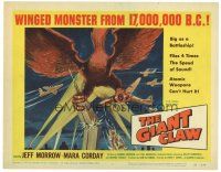 5m255 GIANT CLAW TC '57 great art of winged monster from 17,000,000 B.C. destroying city!
