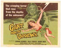 5m256 GIANT FROM THE UNKNOWN TC '58 art of wacky monster Buddy Baer grabbing near-naked girl!