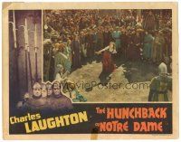 5m338 HUNCHBACK OF NOTRE DAME LC '39 gypsy Maureen O'Hara dances with tambourine for crowd!