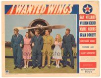 5m339 I WANTED WINGS LC '41 cool posed portrait of Lake, Milland, Holden & top cast by prop plane!