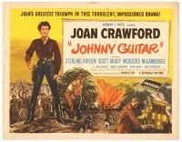 5m261 JOHNNY GUITAR TC '54 artwork of Joan Crawford about to draw her gun, Nicholas Ray!
