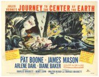 5m262 JOURNEY TO THE CENTER OF THE EARTH TC '59 Jules Verne, cool sci-fi monster art!