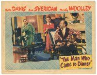 5m357 MAN WHO CAME TO DINNER LC '42 Gardiner waves at Bette Davis pushing Woolley in wheelchair!