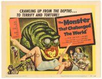5m270 MONSTER THAT CHALLENGED THE WORLD TC '57 great artwork of creature & its victim!