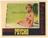5m376 PSYCHO LC #7 '60 great close up of sexy half-dressed Janet Leigh in bra and slip, Hitchcock