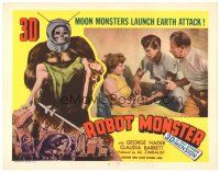 5m383 ROBOT MONSTER LC #7 '53 3-D, worst movie ever, Nader & Mylong help untie bound Barrett!