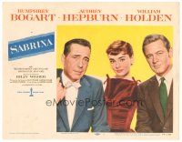 5m387 SABRINA LC #1 '54 Audrey Hepburn between Humphrey Bogart & William Holden, Billy Wilder