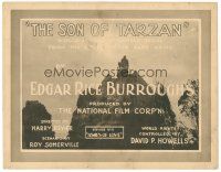 5m280 SON OF TARZAN chapter 11 TC '20 Edgar Rice Burroughs, world's wonder jungle serial!