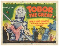 5m286 TOBOR THE GREAT TC '54 man-made funky robot with every human emotion holding sexy girl!