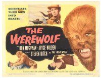 5m290 WEREWOLF TC '56 super c/u of Steven Ritch as the wolf-man, scientists turn men into beasts!