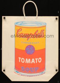 5m001 ANDY WARHOL CAMPBELL SOUP BAG 17x24 museum exhibition promo shopping bag '66 silkscreen art!