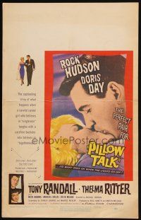 5m042 PILLOW TALK WC '59 bachelor Rock Hudson loves pretty career girl Doris Day!