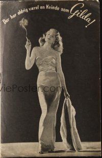 5m187 GILDA Danish program '47 classic sexy Rita Hayworth full-length in sheath dress, Glenn Ford!