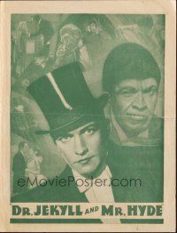 5m180 DR. JEKYLL & MR. HYDE herald '31 great different images of monster Fredric March!