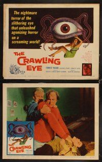 5m408 CRAWLING EYE 8 LCs '58 classic artwork of the slithering eyeball monster + great scenes!
