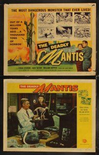 5m409 DEADLY MANTIS 8 LCs '57 classic art of giant insect on Washington Monument + great scenes!