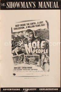 5m063 MOLE PEOPLE pressbook '56 from a lost age, horror crawls from the depths of the Earth!