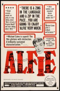 5p023 ALFIE 1sh '66 British cad Michael Caine loves them and leaves them, ask any girl!
