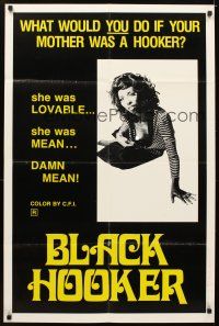 5p083 BLACK HOOKER 1sh '74 what would you do if your mother was a prostitute?!