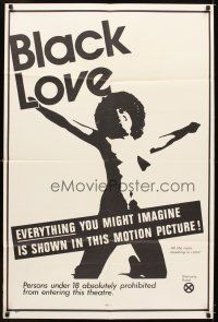 5p084 BLACK LOVE 1sh '71 Herschell Gordon Lewis directed, everything you might imagine!