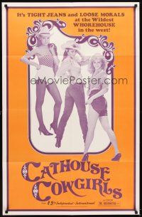 5p093 BLAZING STEWARDESSES 1sh R82 sexy Cathouse Cowgirls, tight jeans & loose morals!