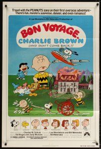 5p101 BON VOYAGE CHARLIE BROWN 1sh '80 Peanuts, Charles M. Schulz art, Snoopy!