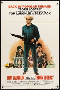 5p106 BORN LOSERS 1sh R74 Tom Laughlin directs and stars as Billy Jack, back by popular demand!