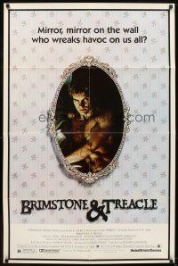 5p112 BRIMSTONE & TREACLE 1sh '82 Richard Loncraine directed thriller, image of Sting in mirror!