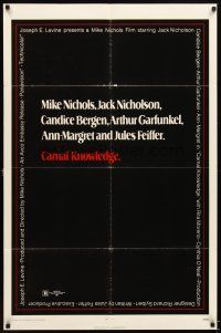 5p129 CARNAL KNOWLEDGE 1sh '71 Jack Nicholson, Candice Bergen, Art Garfunkel, Ann-Margret!