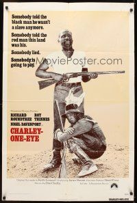 5p146 CHARLEY-ONE-EYE 1sh '73 someone told Richard Roundtree he wasn't a slave anymore & lied!