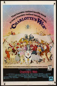 5p147 CHARLOTTE'S WEB 1sh '73 E.B. White's farm animal cartoon classic!