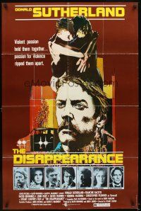 5p217 DISAPPEARANCE 1sh '81 Donald Sutherland, Francine Racette, violent passion!