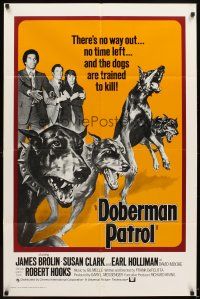 5p222 DOBERMAN PATROL int'l 1sh '73 James Brolin, Susan Clark, killer Doberman Pincer dogs!