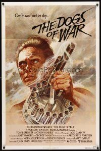 5p225 DOGS OF WAR 1sh '81 great image of Christopher Walken with really BIG gun!