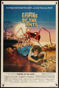 5p257 EMPIRE OF THE ANTS 1sh '77 H.G. Wells, great Drew Struzan art of monster attacking!