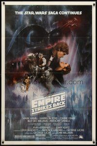 5p258 EMPIRE STRIKES BACK 1sh '80 George Lucas classic, GWTW art by Roger Kastel!