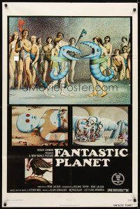 5p300 FANTASTIC PLANET 1sh '73 wacky sci-fi cartoon, wild artwork image, Cannes winner!