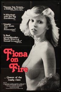 5p315 FIONA ON FIRE 1sh '78 sexy topless Amber Hunt is Queen of the trashy class!