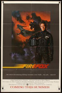 5p319 FIREFOX advance 1sh '82 cool C.D. de Mar art of killing machine, Clint Eastwood!
