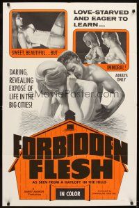 5p338 FORBIDDEN FLESH 1sh '68 Sam Stewart, Sue Akers, love starved & eager to learn!