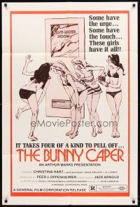 5p376 GAMES GIRLS PLAY 1sh '75 Jack Arnold, it takes four of a kind to pull off the bunny caper!