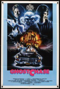 5p386 GHOST CHASE 1sh '87 on a crazy night in hollywood, anything can happen, Renato Casaro art!