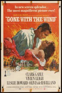 5p411 GONE WITH THE WIND 1sh R70 Clark Gable, Vivien Leigh, Leslie Howard, all-time classic!